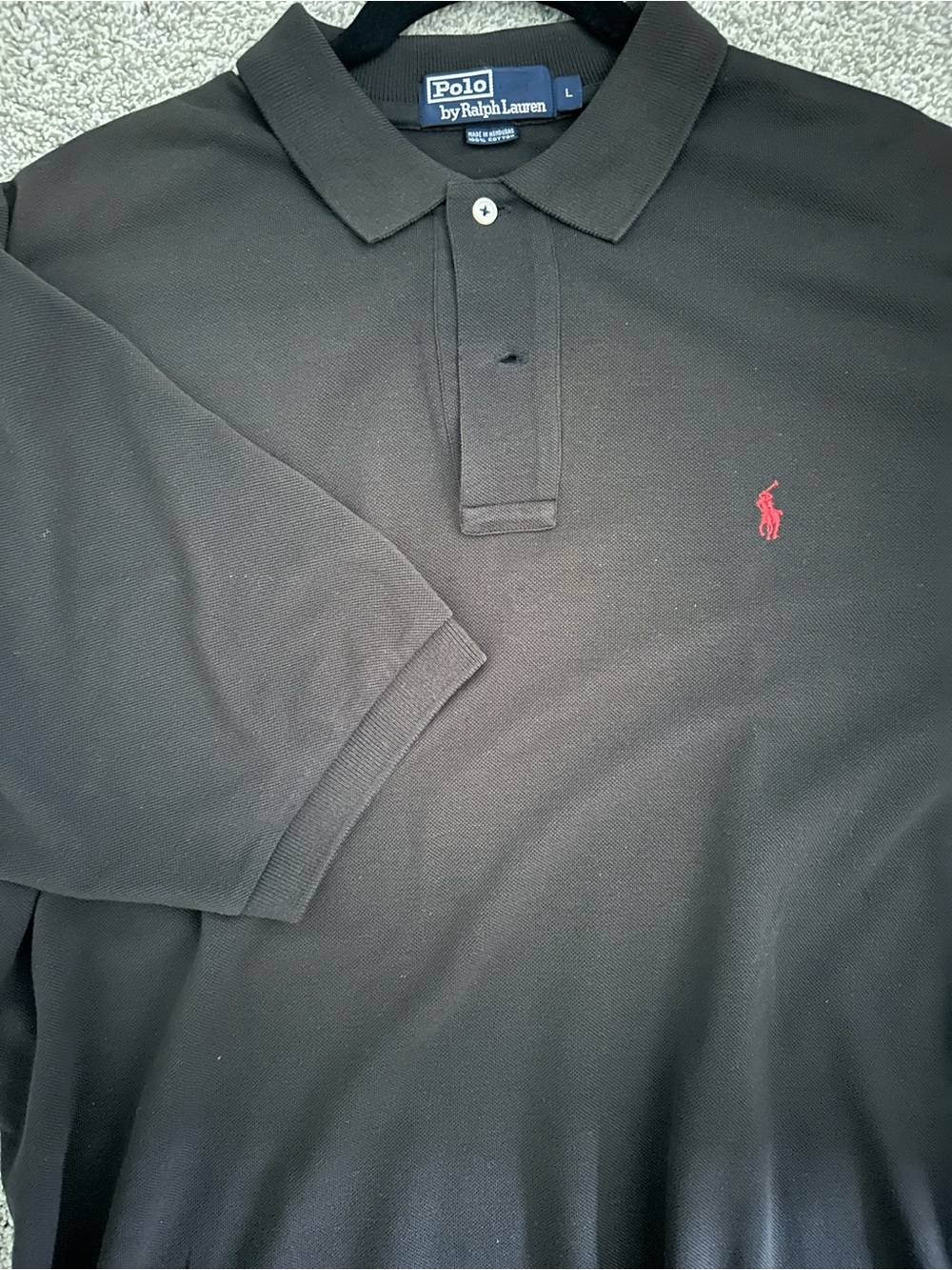 Ralph Lauren Black Polo with Red Embroidered Pony